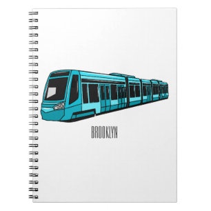 Electric locomotive cartoon illustration notebook