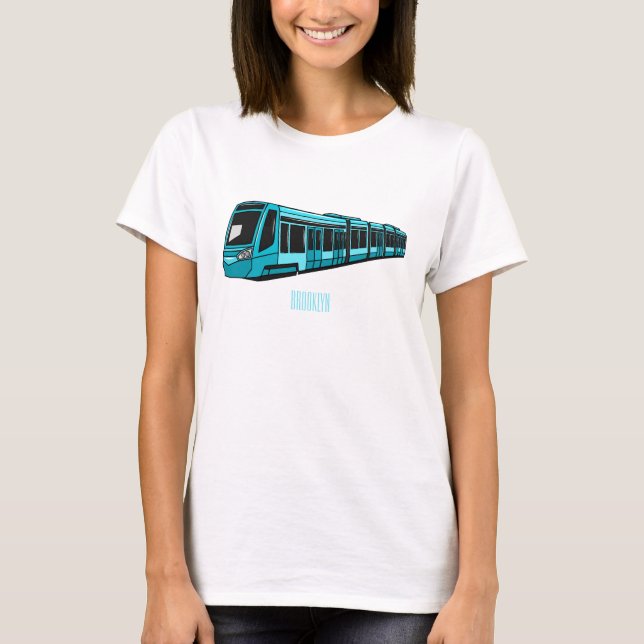Electric locomotive cartoon illustration T-Shirt (Front)