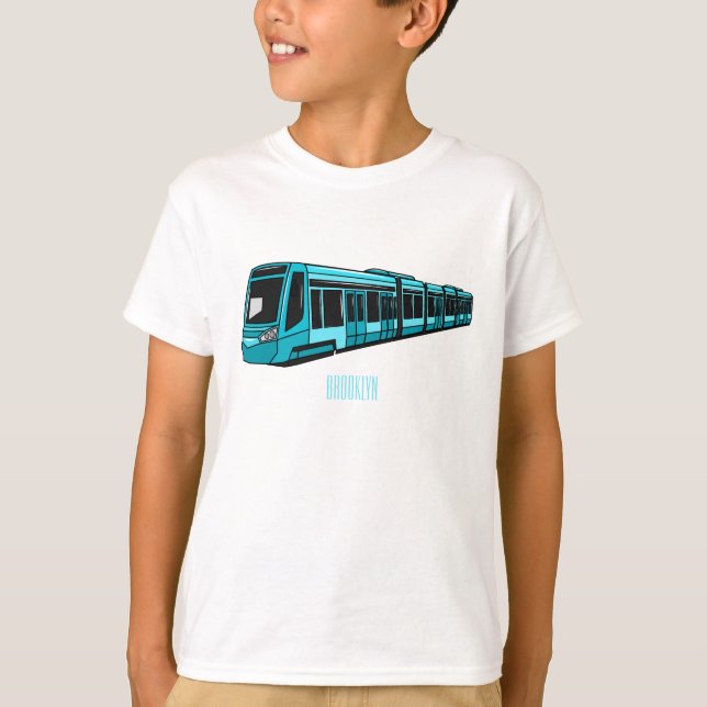 Electric locomotive cartoon illustration T-Shirt (Front)