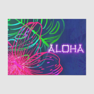 Electric Luau Tropical Night Aloha Birthday Party Tissue Paper