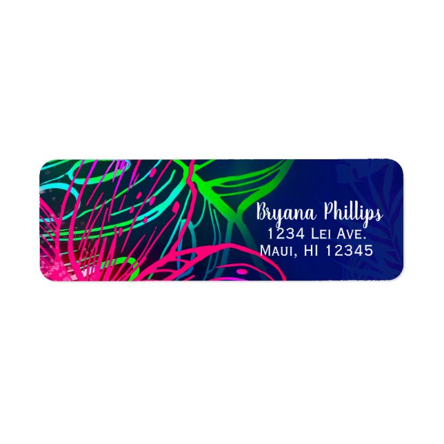 Electric Luau Tropical Night Neon Aloha Party (Front)