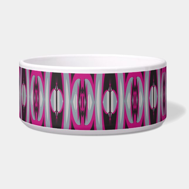 Electric Magenta Mirage Dog Bowl (Left)