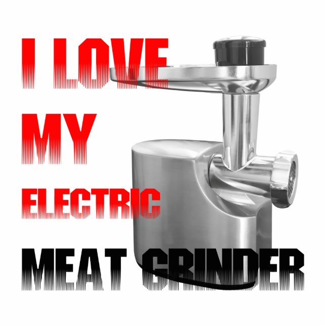 Electric meat grinder photo sculpture magnet (Front)