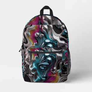 Electric Mirage Printed Backpack