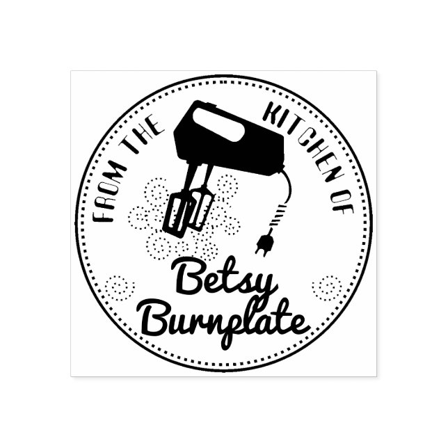 Electric mixer baking culinary from the kitchen of rubber stamp (Imprint)