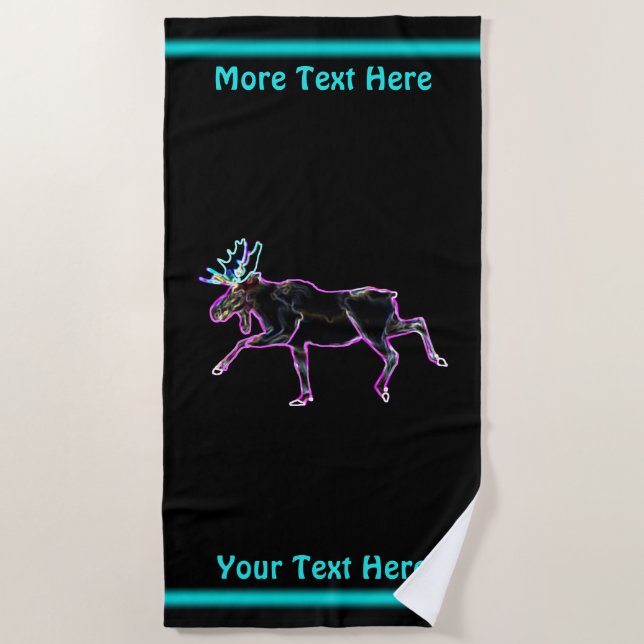 Electric Moose Beach Towel (Front)