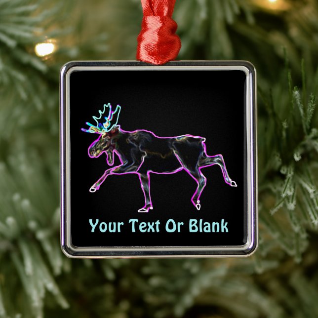 Electric Moose Metal Tree Decoration (Tree)