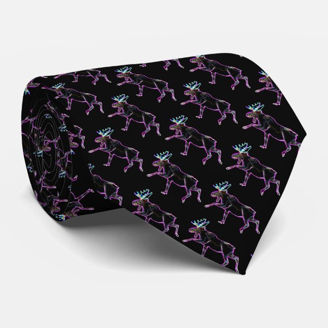 Electric Moose Tie (Rolled)
