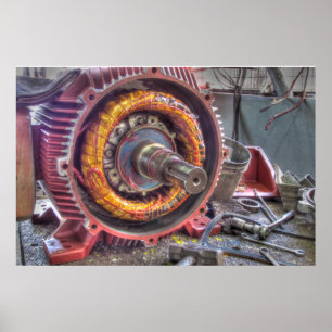 Electric Motor Breakdown. Poster