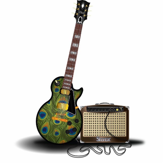 Electric n' Amp Hippy Classic Photo Sculpture Magnet (Front)