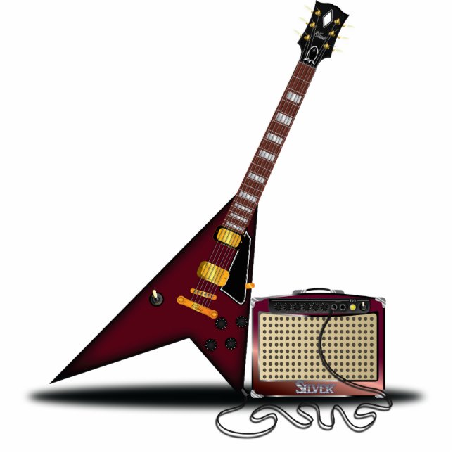 Electric n' Amp Thrash Photo Sculpture Magnet (Front)