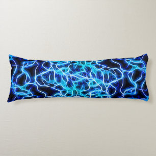 Electric Neon Blue Tesla Coil Lightning Body Cushion