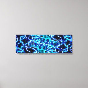 Electric Neon Blue Tesla Coil Lightning Canvas Print