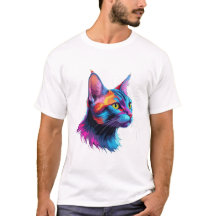 Electric Neon Cat – Artsy Colourful Pet Portrait