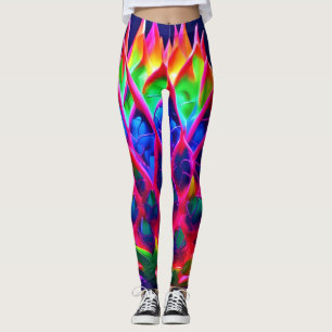 Electric Neon Dragon Fruit Leggings