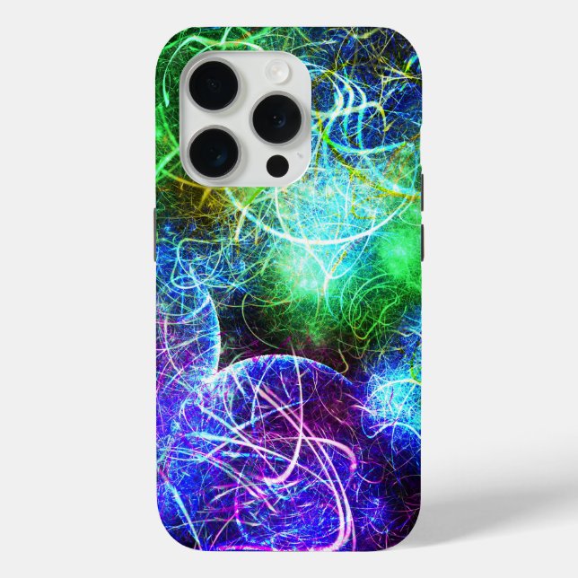 Electric Neon Energy Fractal Art Case-Mate iPhone Case (Back)