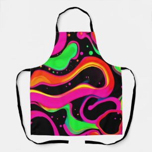 Electric Neon Liquid Splatter Apron