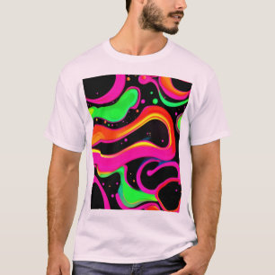 Electric Neon Liquid Splatter T-Shirt