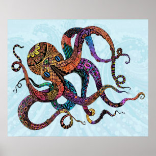 Electric Octopus Poster/Print Poster