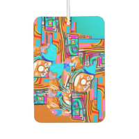 Electric Orange & Cyan Dreams — Abstract Pop Desig