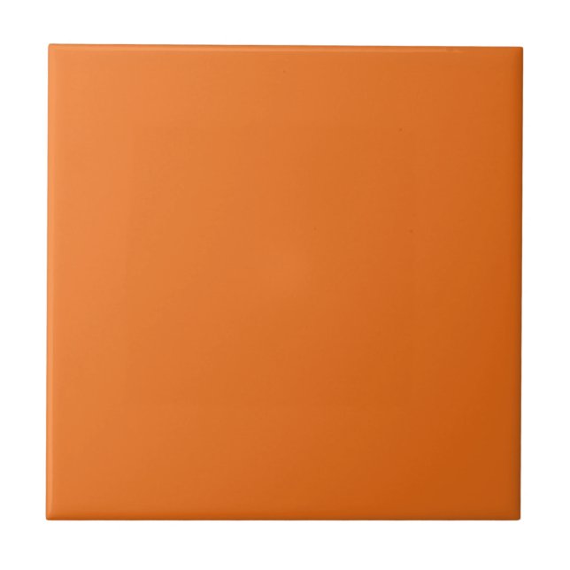 Electric Orange Solid Colour Tile (Front)