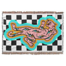 Electric Panther Throw Blanket
