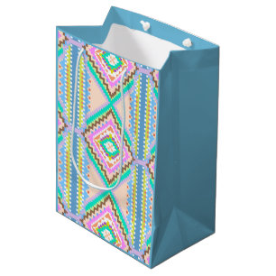 Electric Pastel Dream Kaleidoscope Medium Gift Bag