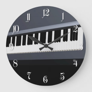 Electric piano keyboard large clock