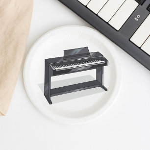 Electric Piano Paper Plates