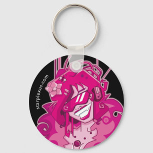 electric pink keychain
