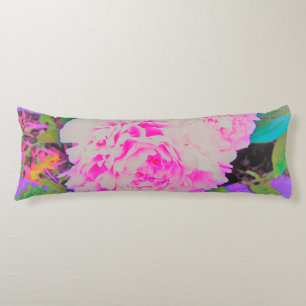 Electric Pink Peonies in the Colourful Garden Body Cushion