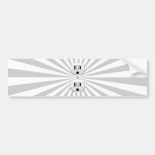 Electric Plug Wall Outlet Fun Customise This! Bumper Sticker