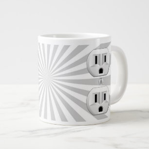 Electric Plug Wall Outlet Fun Customise This! Large Coffee Mug
