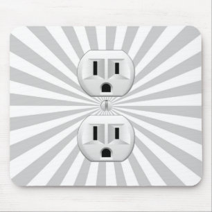 Electric Plug Wall Outlet Fun Customise This! Mouse Mat