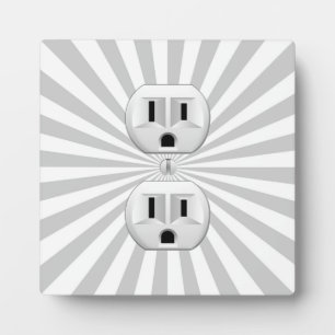 Electric Plug Wall Outlet Fun Customise This! Plaque