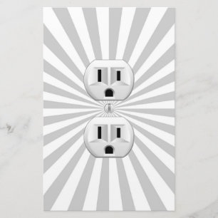 Electric Plug Wall Outlet Fun Customise This! Stationery
