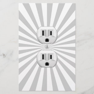 Electric Plug Wall Outlet Fun Customise This! Stationery