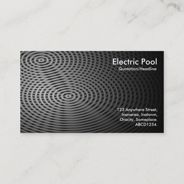 Electric Pool 02 Business Card (Front)