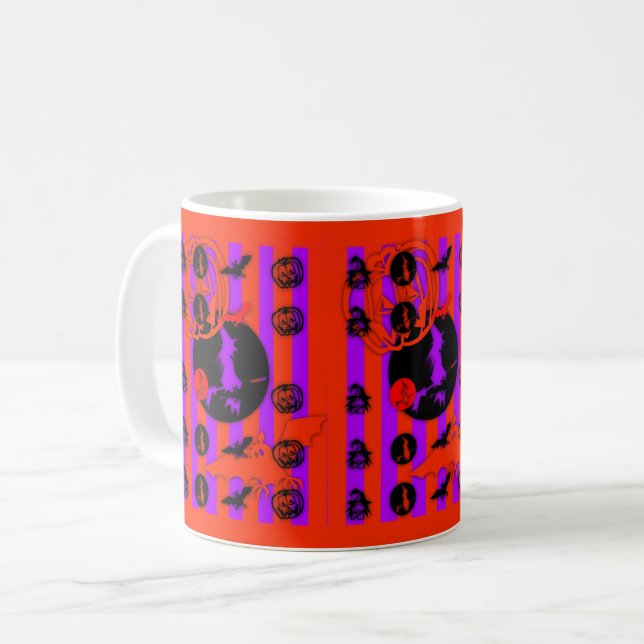 Electric Pop Colours Halloween Mug (Front Left)
