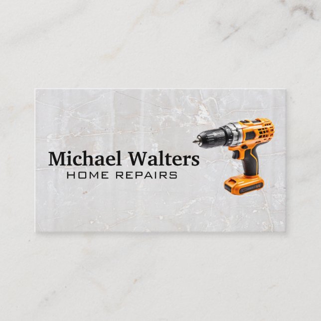 Electric Power Drill | Home Repairman Business Card (Front)