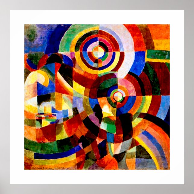 Electric Prisms - Vintage Abstract Art by Delaunay Poster (Front)