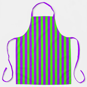 Electric Psychedelic Purple And Harlequin Green Apron