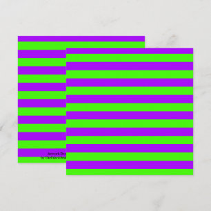 Electric Psychedelic Purple And Harlequin Green Card