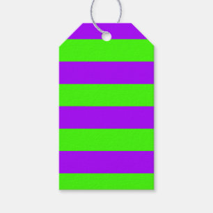 Electric Psychedelic Purple And Harlequin Green Gift Tags