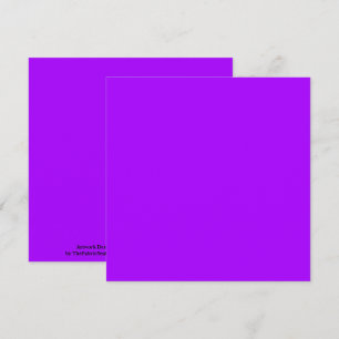 Electric Psychedelic Purple Solid Colour Card
