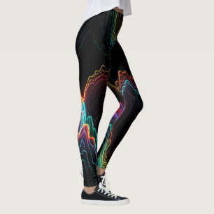Electric Pulse: Symphony of Neon Frequencies Leggings