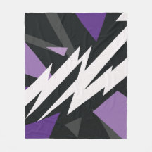Electric Purple and Black Geometric Design