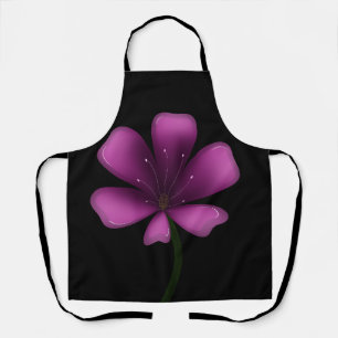 Electric Purple Glossy Bloom Moody Dark Botanical  Apron