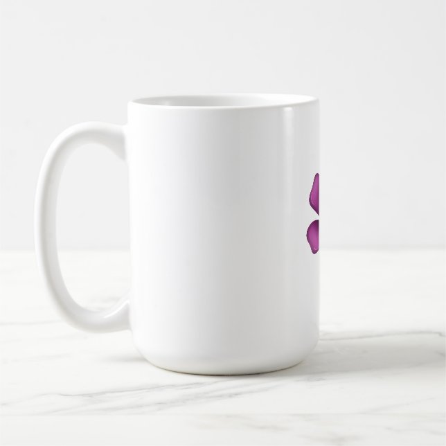 Electric Purple Glossy Bloom Moody Dark Botanical  Coffee Mug (Left)