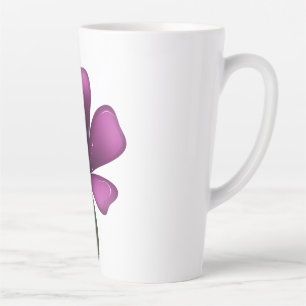 Electric Purple Glossy Bloom Moody Dark Botanical  Latte Mug